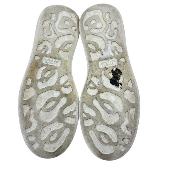 ALexander Mcqueen Oversized Python Print Sneakers Leather White Size 40.5 - Picture 8 of 11